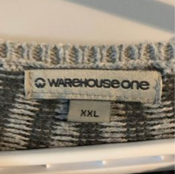 Warehouse One Wool Sweater Grey and Dark Pink - Picture 5 of 5